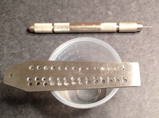 Figure 14: Pin vise with 0.4mm/0.0157” drill bit 