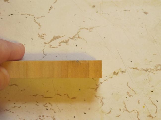 Side view of slot for drilling jig