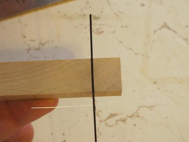 Tube pushed into place for illustration